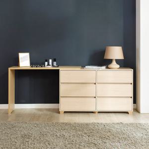 [우아미가구]마틸다 3단 와이드 서랍장 확장형(착불)