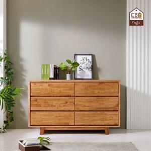 밀리안 고무나무 원목 1500 3단 와이드 서랍장