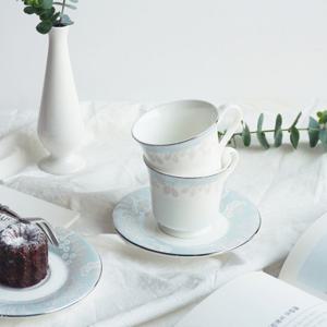 [한국도자기]민트드림 디멘션 커피잔세트 4p