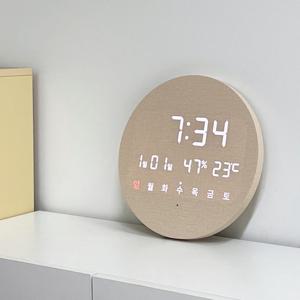 오아 모던 LED 벽시계 무소음 디지털 인테리어 탁상 벽걸이 시계