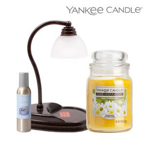 [양키캔들] 오로라 워머(+전구2개)+홈인 라지자+룸 스프레이