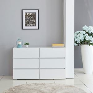 [로쏘가구](착불) 블리안 UV하이그로시 3단 와이드 서랍장