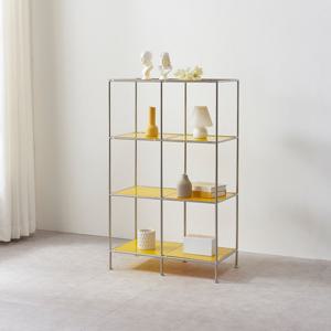 (착불)우아미가구 오렘므 미드센츄리모던 3x2 모듈 유리 선반장