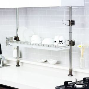 스마트 씽크선반 800-1단 (반투명쟁반) 식기건조대