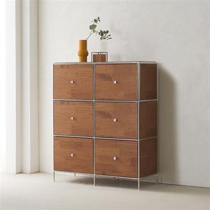 (착불)로쏘가구 시루 모듈 3단 수납 고무나무 서랍장