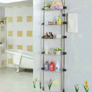 리빙나이스 욕실정리선반 400 5단) 욕실선반 화장실선반 욕실정리 욕실다용도선반 수납용품 사각선반 욕실