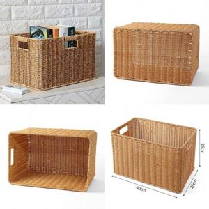라탄짜임 사각 바구니 40x26cm 정리함