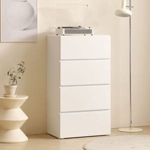 [착불배송] F41554 화이트 4단 서랍장 600 1color 침실서랍장 드레스룸서랍장 옷서랍장 옷수납장 4단서랍장 틈새서랍장 틈새장 거실서랍장 다용도서랍장