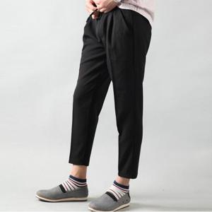 9부바지 9부 절개 스판 밴드 슬렉스 정장 바지 캐쥬얼 슬랙스