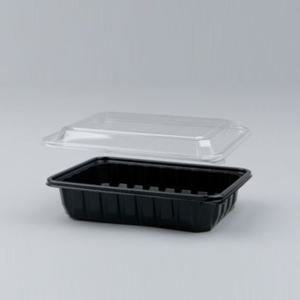 DL-234 투명 (돔형 뚜껑+용기) PET재질/320개 배달용기 사각용기 샐러드용기 반찬용기 PET PET용기