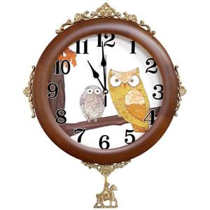 GB4429 원목무소음 주석추벽시계 월넛부엉이 제조한국 벽시계 무소음시계 인테리어시계 부엉이시계 원목시계 주석시계 추시계 개업벽시계 집들이벽시계 아날로그벽시계