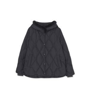 [유닛]밍크퍼 트리밍 후드 호스타 다운 재킷 (UFKWJA4A8T-GREY)