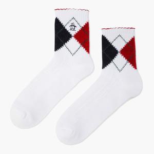 [먼싱웨어]여성 아가일 패턴 삭스 화이트(MQ312LSO82)