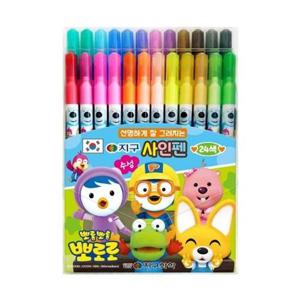 지구화학 향기싸인펜 뽀로로 24색 타(12개입)