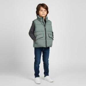 스톤아일랜드  23FW 스톤 키즈 와펜 패치 퀼티드 패딩 조끼 7916G0123 V0063