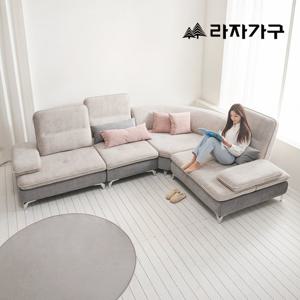 라자가구 엘로디 조야 패브릭 스윙 5인 코너형 소파
