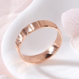 [비앤비골드] 14K 사각 스터드 줄컷팅 올밴드 반지 L PNR42408