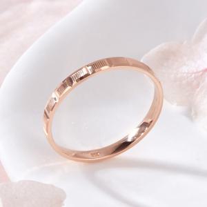 [비앤비골드] 14K 사각 스터드 줄컷팅 올밴드 반지 S PNR42406