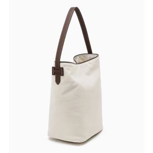 [헤지스ACC] [H-Nuve] 누베 H 나일론 아이보리 레더콤비 숄더백 HIBA6E450IV