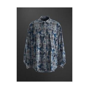 에잇세컨즈 8SECONDS [PROJECT(888)] 프린트 이펙트 체크 셔츠 블루 (454264CQ1P) 454264CQ1P 405299