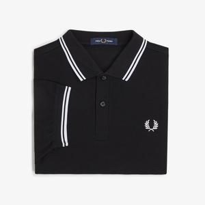 [공식] [M3600] 트윈 팁 프레드페리 셔츠 - 블랙/화이트 AFPM2G93600-350