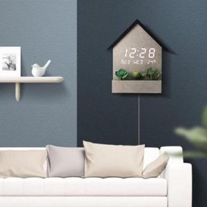 [Deco] LED벽시계하우스 디자인 엔틱 무소음 거실벽걸이 전자