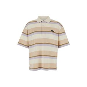라프리마 메종키츠네 스트라이프 SS 오버사이즈 폴로 반팔 OM00206KJ7019 0233