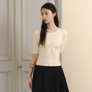 [잇미샤] 잇미샤 뷔스티에 레이어드 니트 탑 ITP4ZPO800 ITP4ZPO800