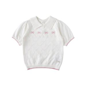 [밍크뮤] 밍크뮤ch 리본반소매스웨터돌유아베이비어린이집유치원룩 3631530201 3631530201