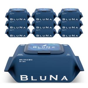 블루나 더퍼스트 블루 (70gsm) 물티슈 캡형 70매x10팩 고평량 엠보싱