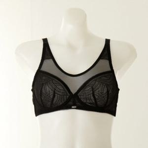 [와코루 란제리] AB컵 (WBRX207A-PTA-BK) 모던데일리 노와이어 풀메이컵 홑겹 브라 WBRX207A