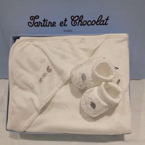 [쇼콜라] 쇼콜라 헷지텐셀싸개트왈드덧신2종세트 (TNNWIU01UY)공용임신출산선물 TNNWIU01UY