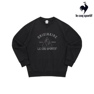 [르꼬끄] 유니 빅 그래픽 루즈핏 맨투맨 QR123LFS21_BLK QR123LFS21