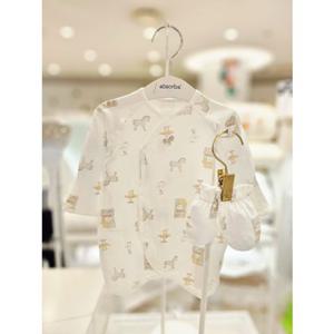 [압소바] (압소바 의류) 로빈 뱀부 배냇가운 손싸개 2종세트 25년가을신상 A2C10127B A2C10127