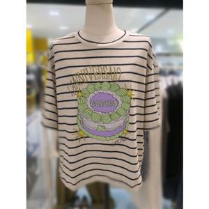 [베네통] 베네통  스트라이프 그래픽프린트 티셔츠BATS99631 BATS99631