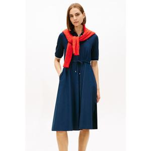 [타미힐피거종합관] 여성 믹스 폴로 미디 드레스 T22G0TDR002WT1 C1G T22G0TDR002WT1