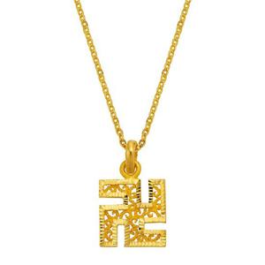 [한국금다이아몬드] 여자 순금 목걸이 체인 꽃 만자 24K 15g 18K장식