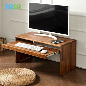 사사가구 우드픽 멀바우 원목 컴퓨터 좌식책상 800