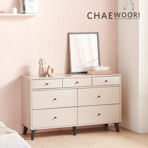 [채우리] 젬마 1200 7단 와이드 서랍장