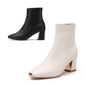 [미소페] 여성 코장식 앵클부츠 012046704 2color