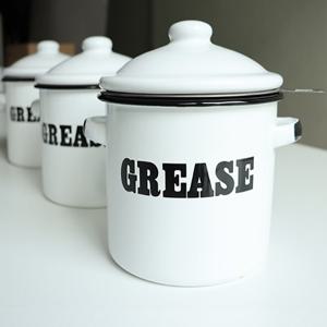 하코야 법랑 오일포트 1.2L/식용유 재활용 튀김기름 보관 조미료