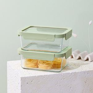 글라스락 에센셜 직사각 1,350mL 2개 세트