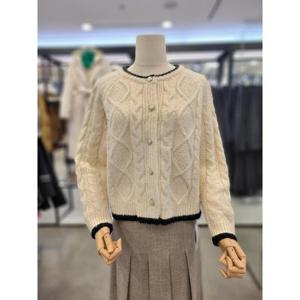 르샵 세이브존03 라인배색 라운드 케이블 가디건 LC18KC07011