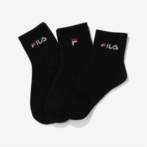 [휠라키즈] 베이직 로고 중목양말 3매입 (FK3SCG1074X_BLK)