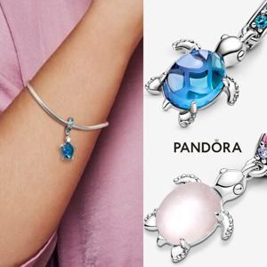 판도라 798939C02 무라노 글라스 핑크 바다거북 댕글 참 팬던트