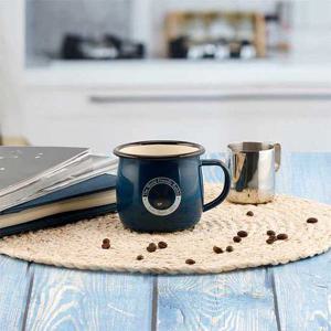 [퀸센스]리틀래빗 예쁜 캐릭터 법랑 머그컵 380ml 네이비색