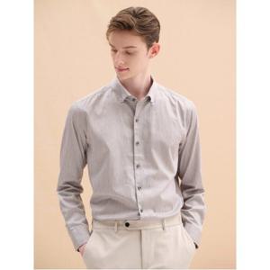 [갤럭시]코튼 혼방 스트라이프 셔츠 브라운(GA4864U05D)