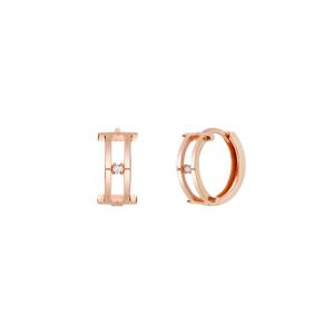 [티르리르] 14K 핑크골드 위빙 T 링 귀걸이 TEJK4P00006S