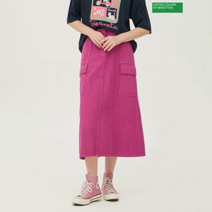 베네통 백 밴딩 포켓 다잉 스커트 BASK05341_PP