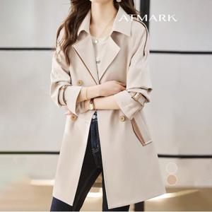 ATMARK (77까지)씬배색더블버튼코트+스트랩SET_AA49CT002G